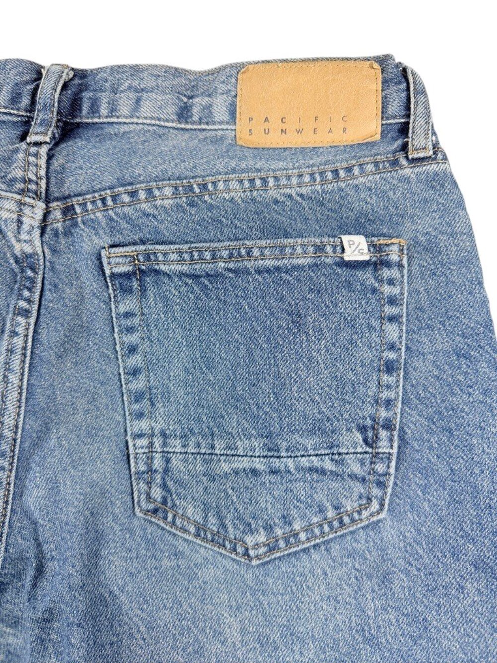 Women's PacSun Baggy Wide Leg Jeans Size 30 Mid Rise Light Wash - Picture 6 of 14